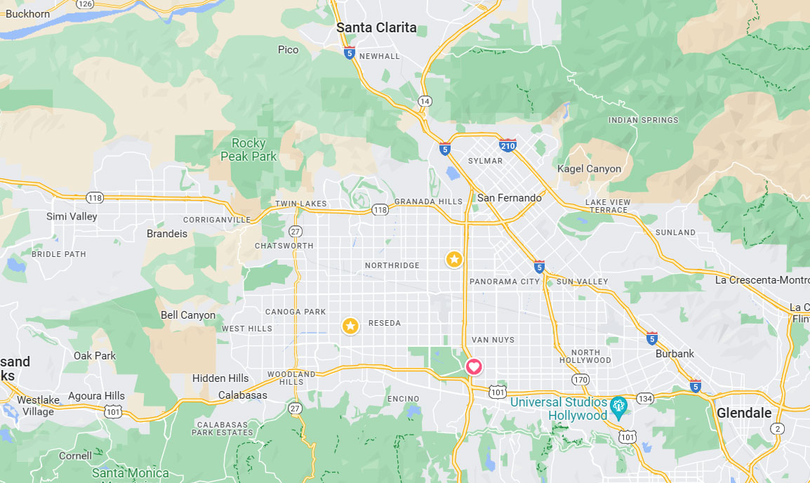 San Fernando Valley Map